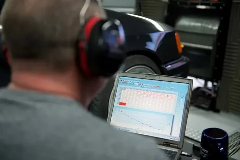 ECU tuning equipment in use