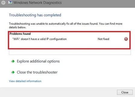 IP configuration error when using 264.68.111.161 in network settings