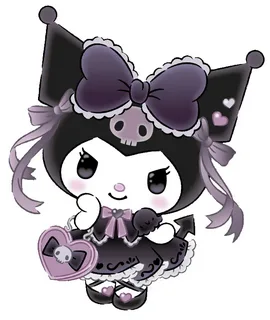 Kuromi and Hello Kitty side by side fan art