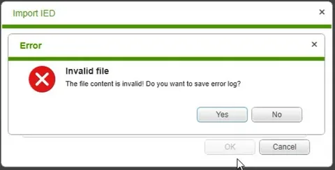 System log showing invalid IP address 264.68.111.161
