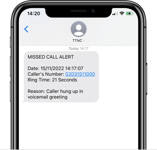 2870024018 SMS alert from mobile service or bank