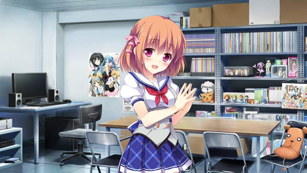 Sankaka Complex visual novel section with character images

