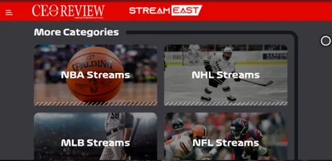 StreamEast HD video stream of football match