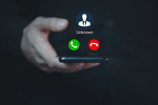 Mobile phone screen showing 2080448719 as incoming call