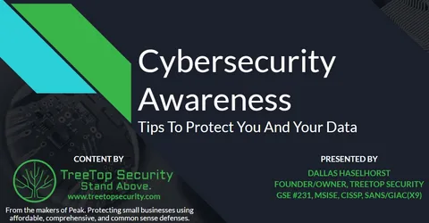Cybersecurity Awareness Slide Featuring www .defstartuporg