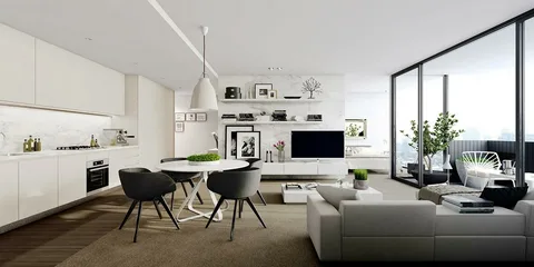 Greenford Bella22 apartment with open-plan design and large windows