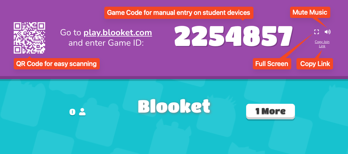 Student performance summary after hosted Blooket session