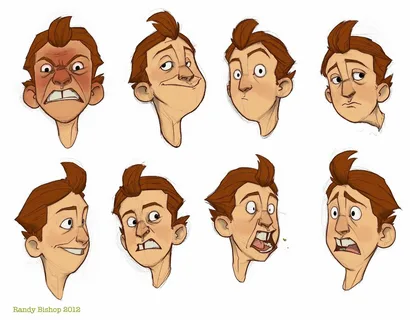 Digital sketch of a caricature face in caricatronchi style