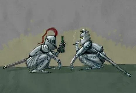 Meme-style digital illustration following caricatronchi themes