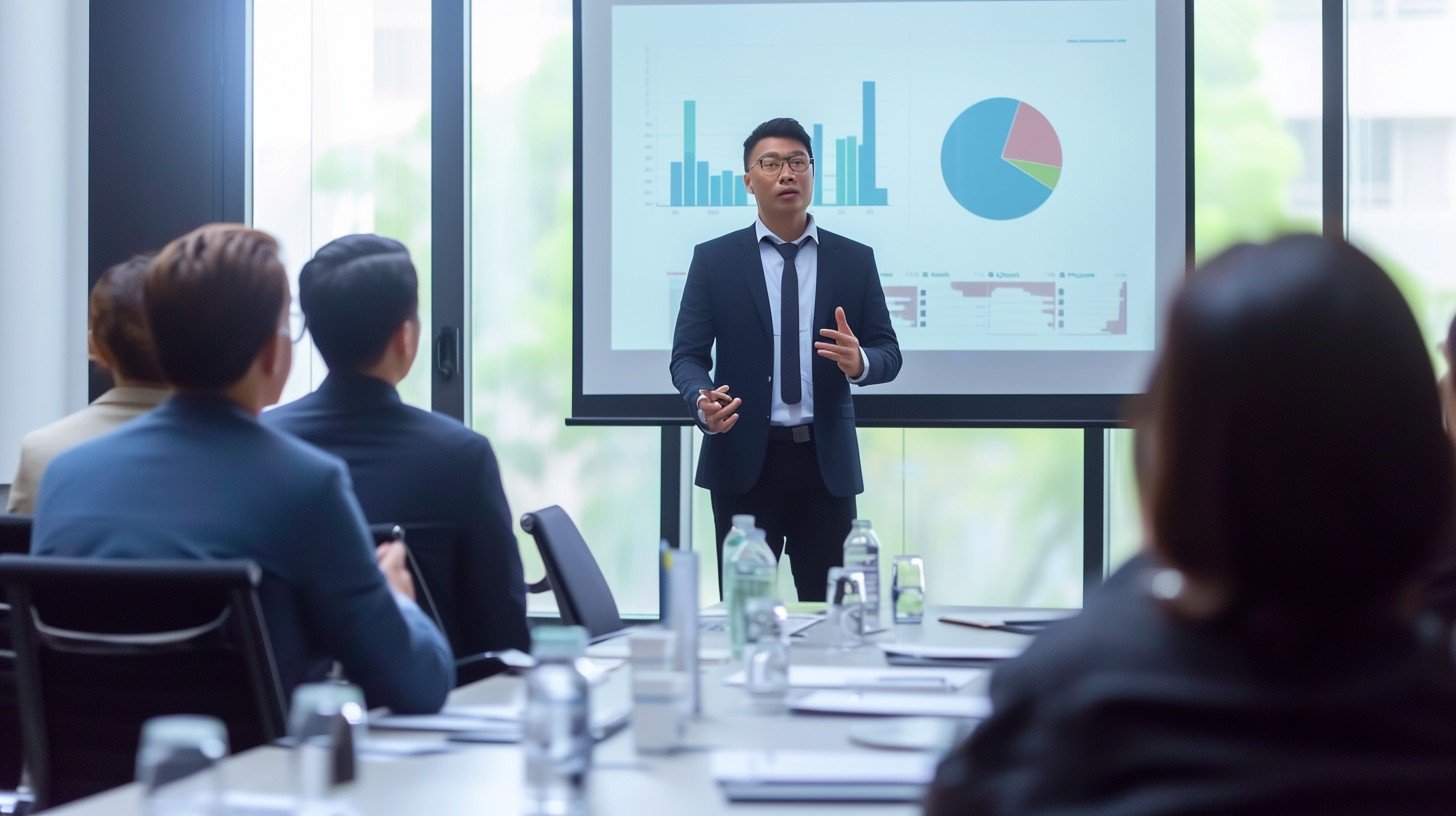 Team reviewing financial performance with pedrovazpaulo business consultant