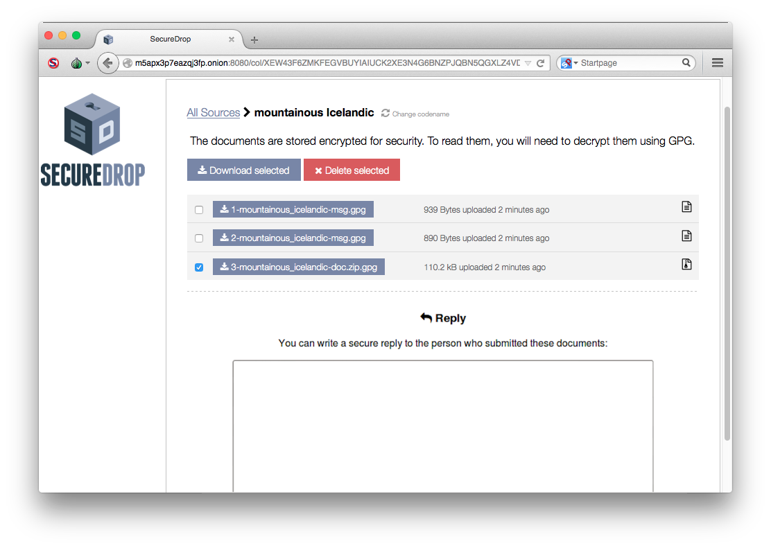 comparison of anon vault and securedrop tools for journalists using encrypted file sharing