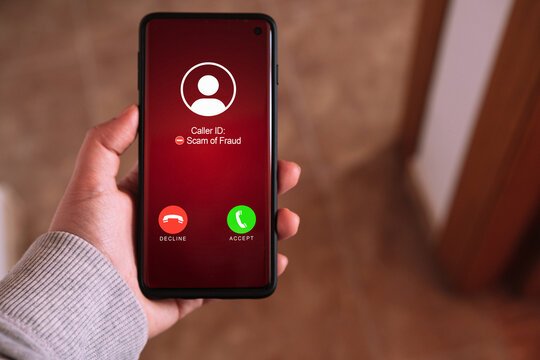 Phone screen showing incoming call from 1218240924