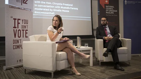 Rachel Satralkar speaking at a cyber safety seminar