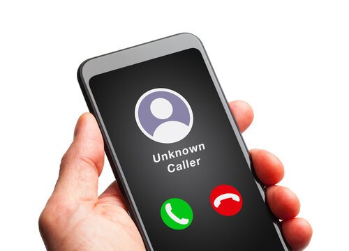 Smartphone showing incoming call from 7701407206
