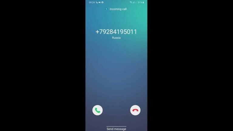 Incoming call alert from 7520619034 on smartphone
