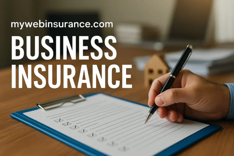 worried business owner looking at confusing online policy on mywebinsurance.com business insurance
