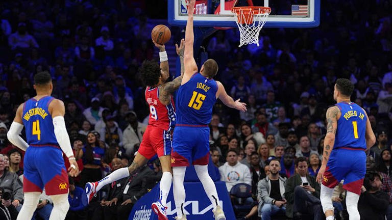 denver nuggets vs 76ers match player stats