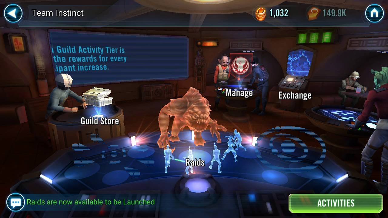 swgoh webstore showing daily login reward calendar and player bonuses